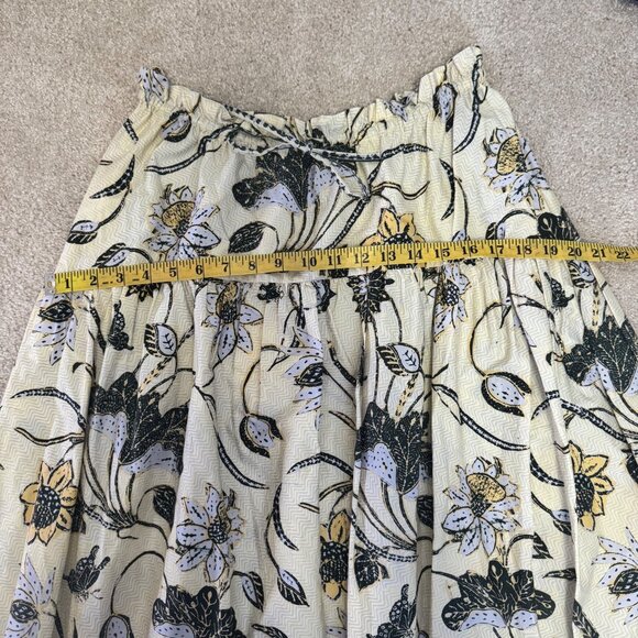 NEW Ulla Johnson Ianna Skirt Lemonbalm Size 12 Floral 100% Cotton Midi SS22 - Picture 12 of 14